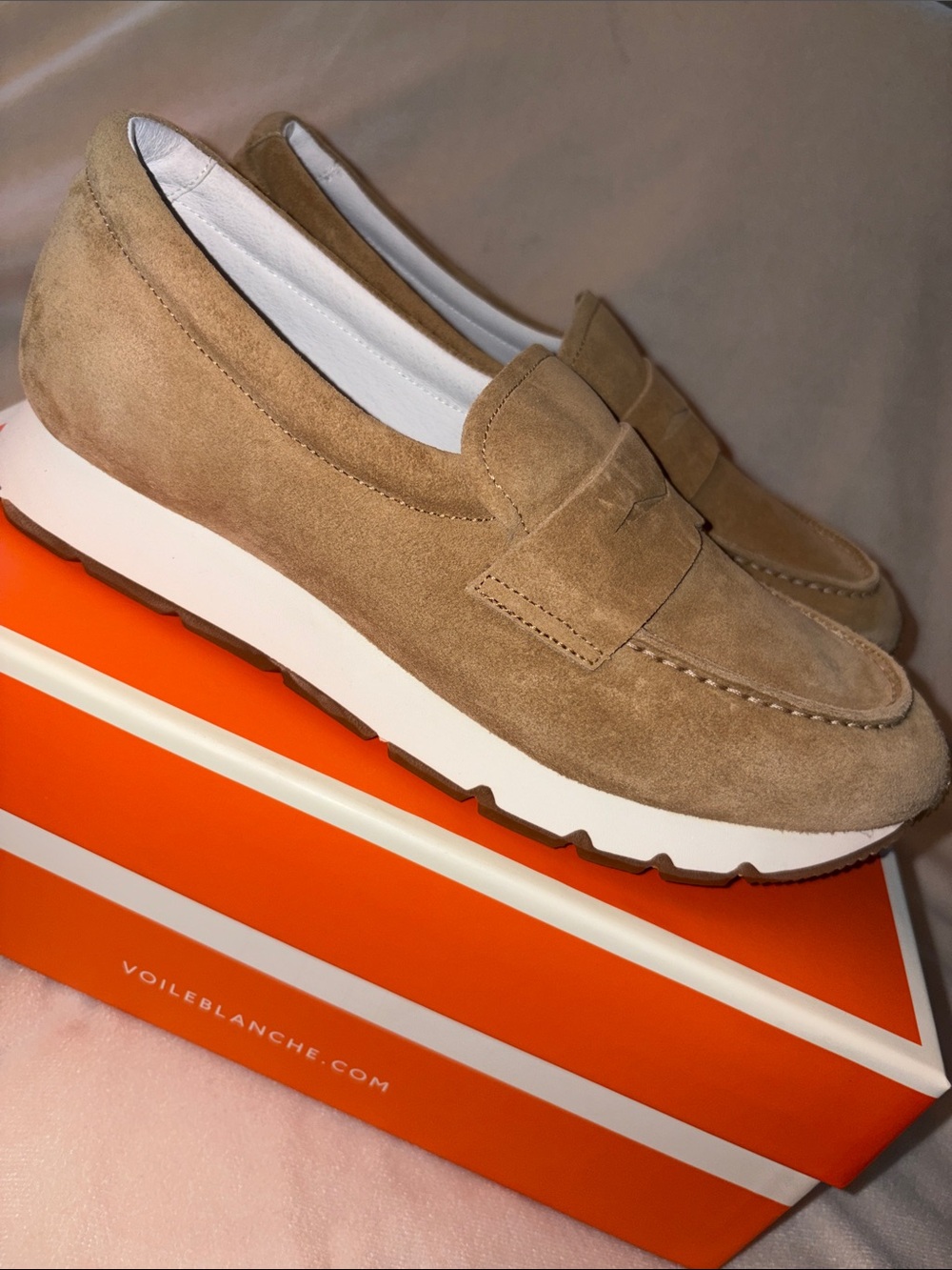 NWT VOILE BLANCHE Julia Hybrid Loafer Sneaker in Caramel - Picture 10 of 15